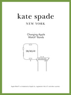 Kate Spade New York Women's Pink Glitter Jelly Band for Apple Watch, 38/40/41mm (Model: KSS0147)