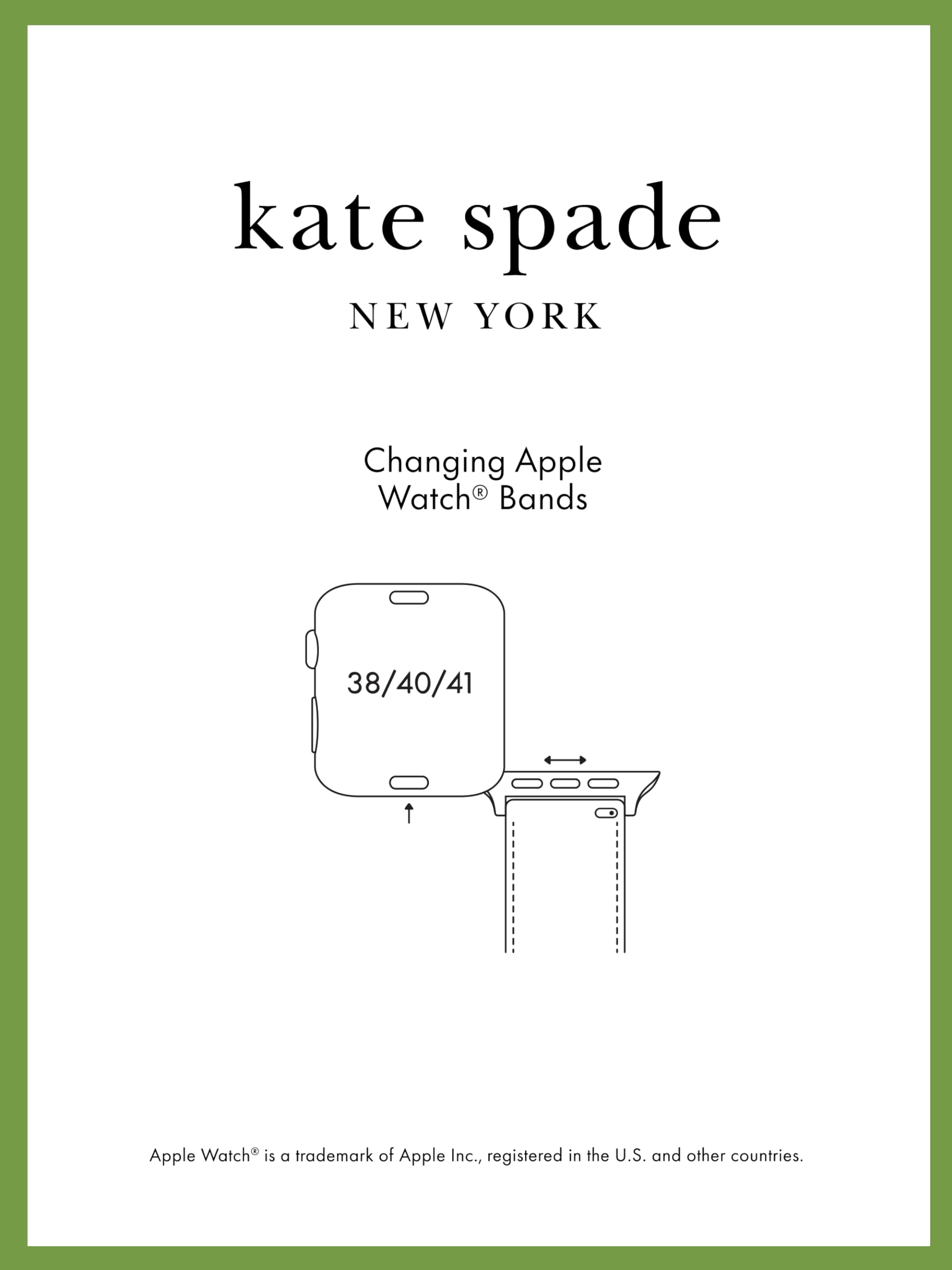 Kate Spade New York Women's Pink Glitter Jelly Band for Apple Watch, 38/40/41mm (Model: KSS0147)