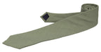 Mens Solid Skinny Linen Tie with Pocket Square Gift, Sage Green, Size One Size