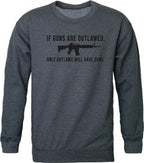 Graphic Crewneck, Outlawed, H.Char, 2X