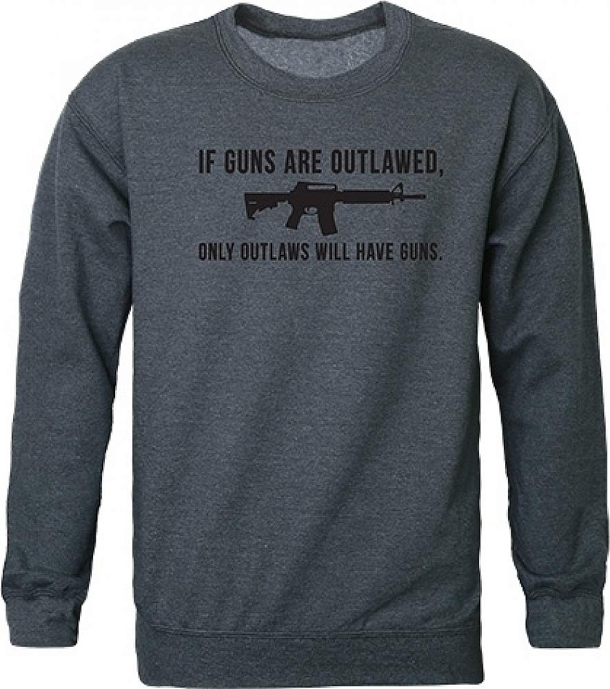 Graphic Crewneck, Outlawed, H.Char, XL