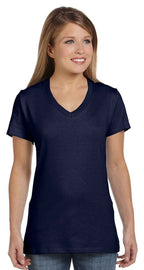 Ladies Perfect-T V-Neck T-Shirt - MAROON - 3XL(D0102HI3VZg)