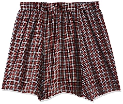 Hanes Ultimate Mens Big Tartan Boxers-Multiple Packs and Colors, Assorted-5 Pack, Medium