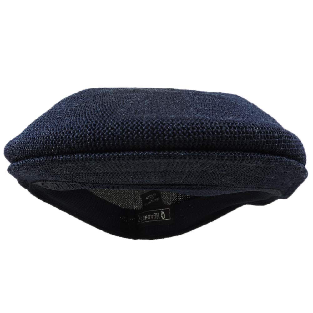 Mens Navy Blue Knitted Golf Gatsby Ascot Newsboy Cap