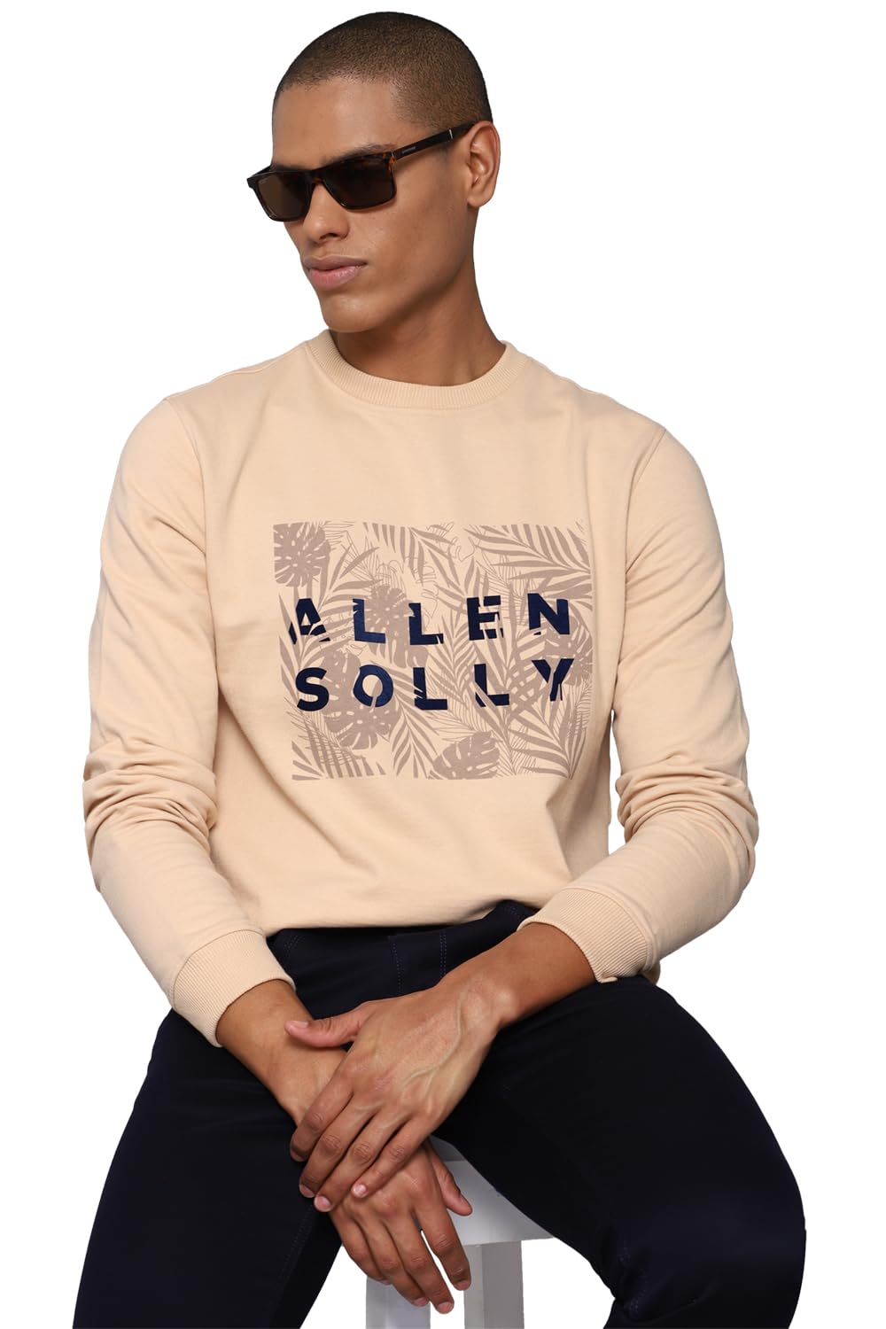 Allen Solly Men Printed Graphic Crew Neck Protective Gear