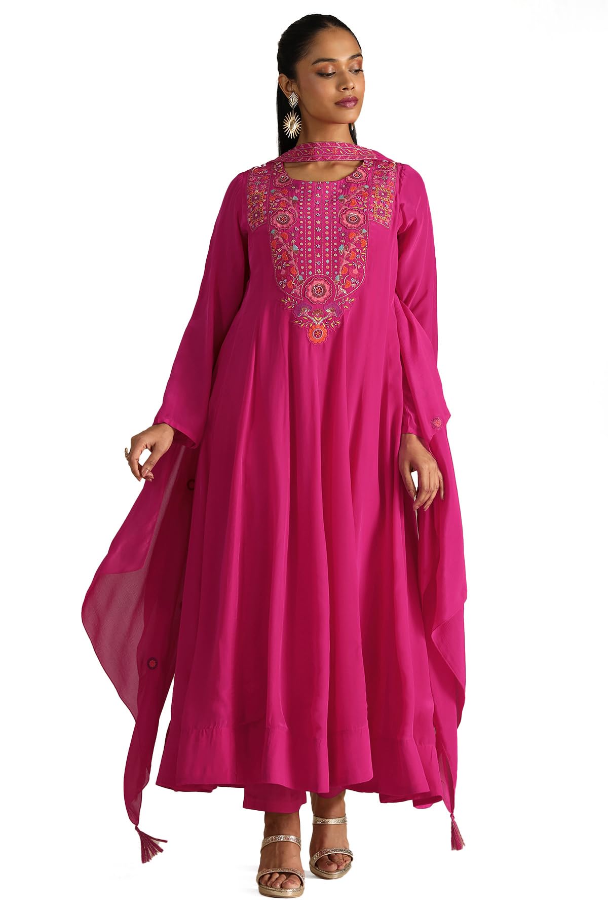 Soch Women Viscose Embroidered Suit Set with Sequins