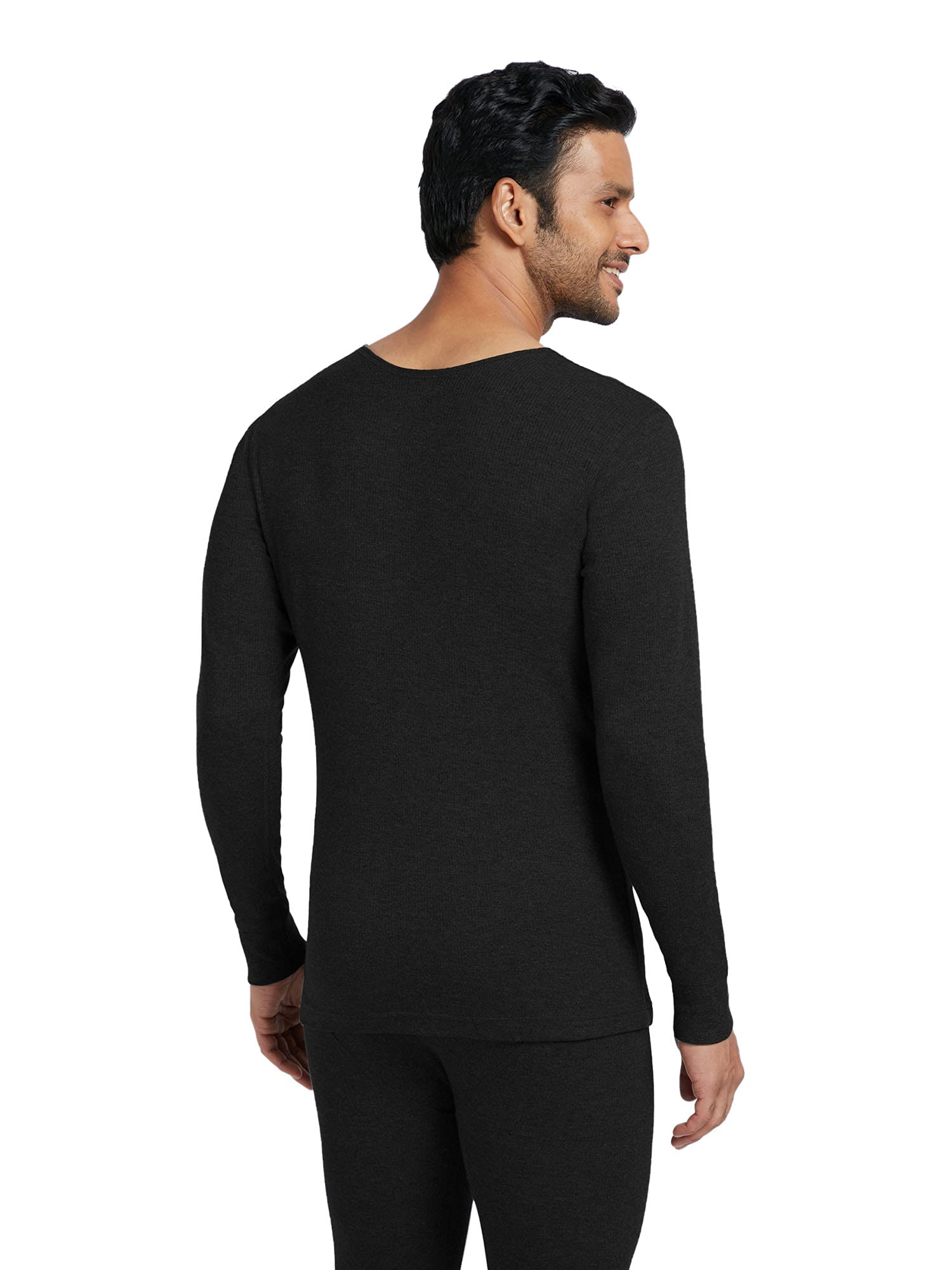 XYXX Mens Thermal Vest | Antibacterial, Skin Friendly with Superior Heat Retention | Slim Fit Full Sleeve Solid Alpine IntelliH