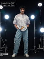 The Souled Store Men Official Tom & Jerry: The Chase Grey Printed Oversized T-Shirts