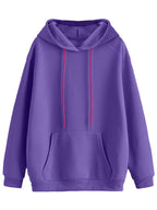 JUNEBERRY Cotton Polly Fleece Regular Fit Purple Solid Hoodie for Women (JHD0423PLPL20_M)