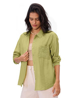 The Souled Store Mystic Women and Girls Long Sleeve Collared Neck Button Down Boyfriend Shirts Womens Boyfriend Shirts Casual Bu