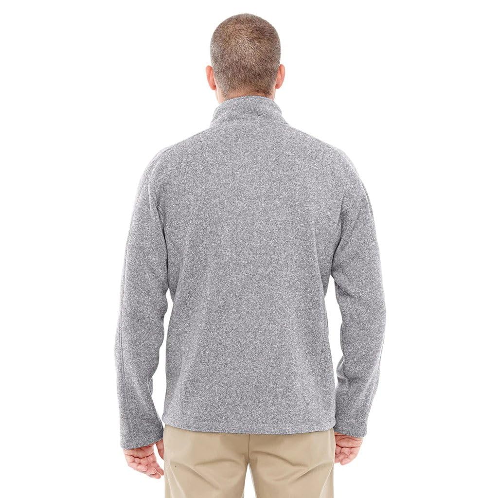 Mens Bristol Full-Zip Sweater Fleece Jacket - gREY HEATHER - S(D0102H7NVV8)