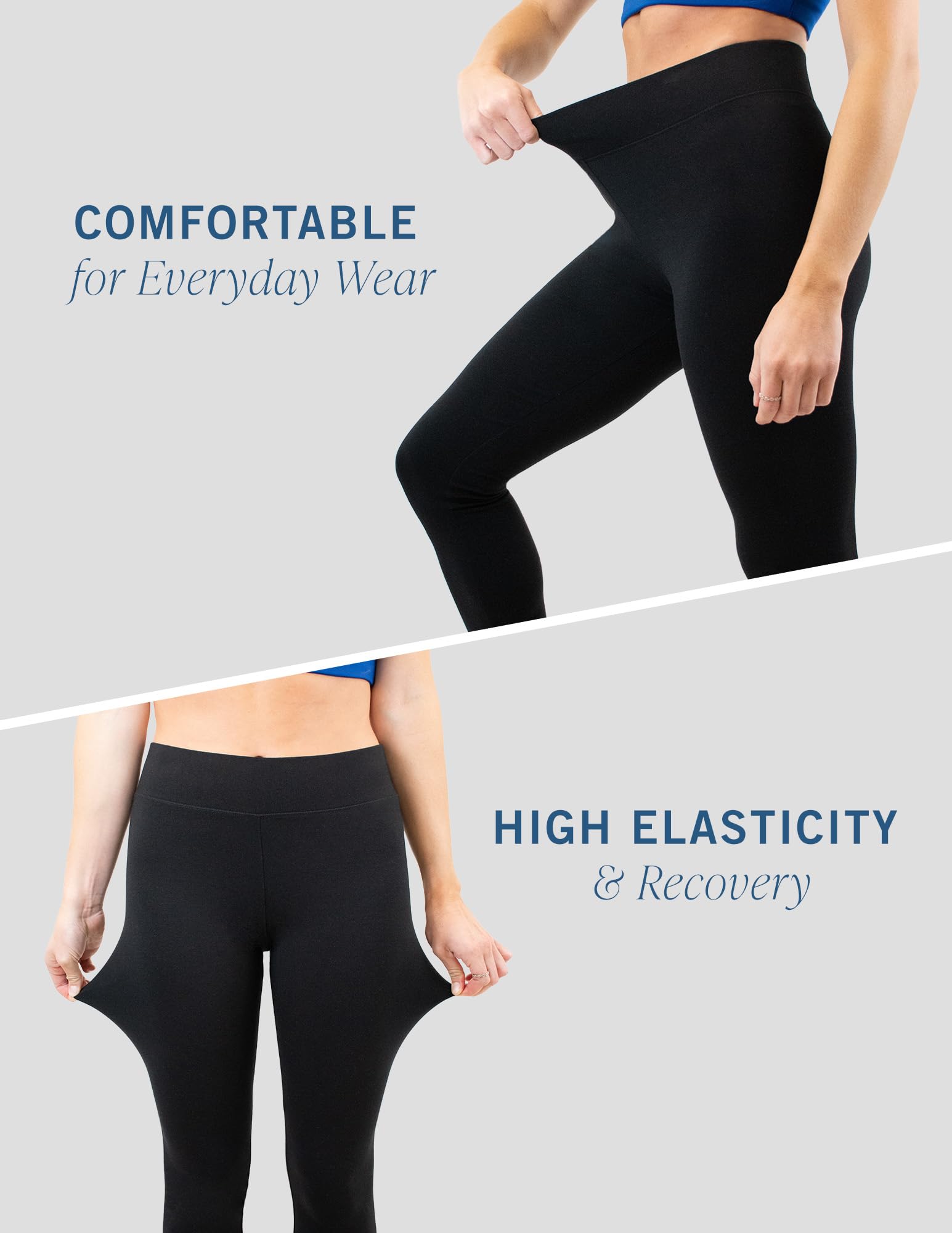 Hue Women's Cotton Ultra with Wide Waistband, Assorted Leggings Pants, Navy, Large US