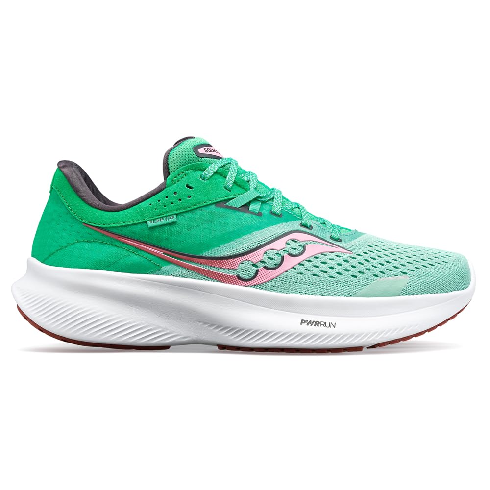 Saucony Women's Ride 16 Sneaker, SPRIG/Peony, 8.5
