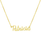 Yiyang Personalized Pendant Jewelry for Girls Name Necklace 14K Gold Plated Stainless Steel Birthday Gift for Women Patricia