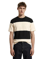 The Indian Garage Co Mens Relaxed Fit Half Sleeves Textured Crew Neck Sweater