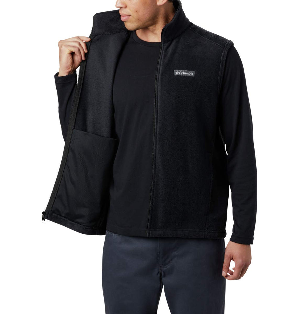 columbia Mens Steens Mountain Vest, Black, XX-Large