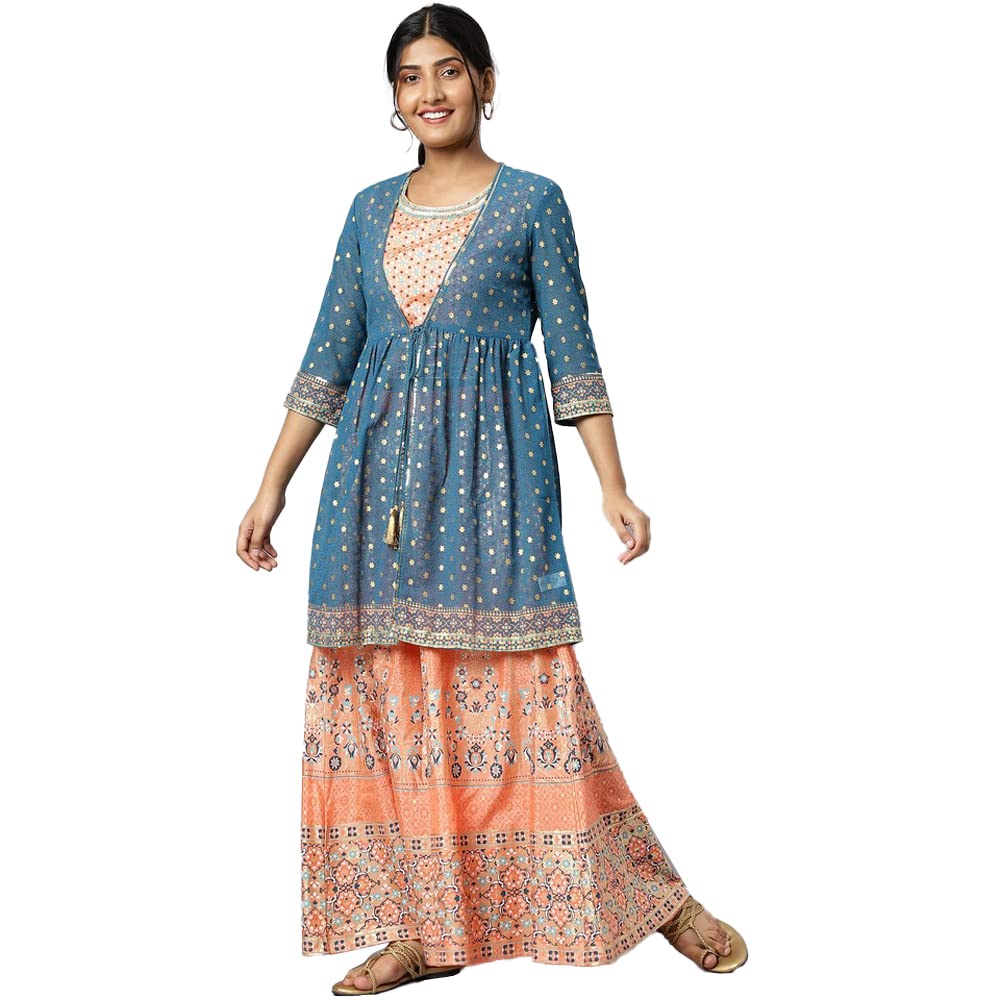 Aurelia Women'S Geometric Regular Medical Scrubs (22Aud10438-503208_Melon M)