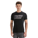 MenS Green Black Graphic Print T-Shirt