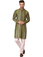 Jompers Mens Mirror Work Kurta Pyjama Set