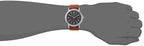 Timex Unisex Weekender 38mm Watch - Silver-Tone Case Black Dial with Brown Leather Slip-Thru Strap