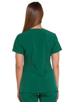 Dickies EDS Essentials Scrubs, V-Neck Womens Tops with Four-Way Stretch and Moisture Wicking Plus Size DK615, 2XL, Hunter Green