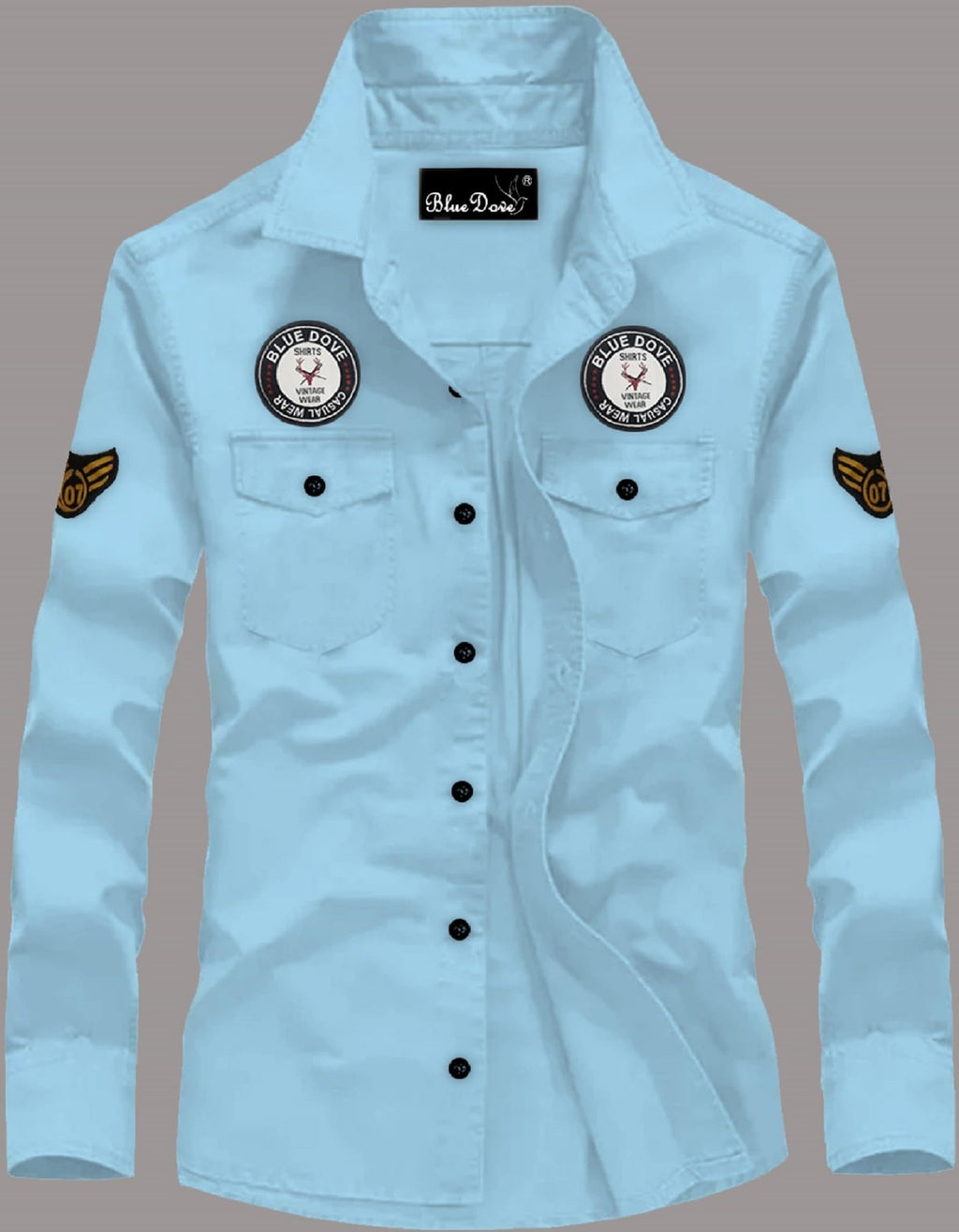 Kadiyu Double Pocket MenS Casual Shirt - Regular Fit, Solid Spread Collar, Versatile Everyday Wear, Comfortable And Stylish Desi