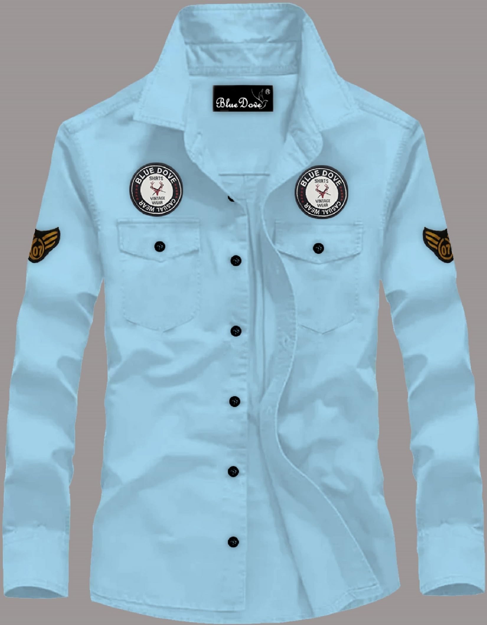 Kadiyu Double Pocket MenS Casual Shirt - Regular Fit, Solid Spread Collar, Versatile Everyday Wear, Comfortable And Stylish Desi