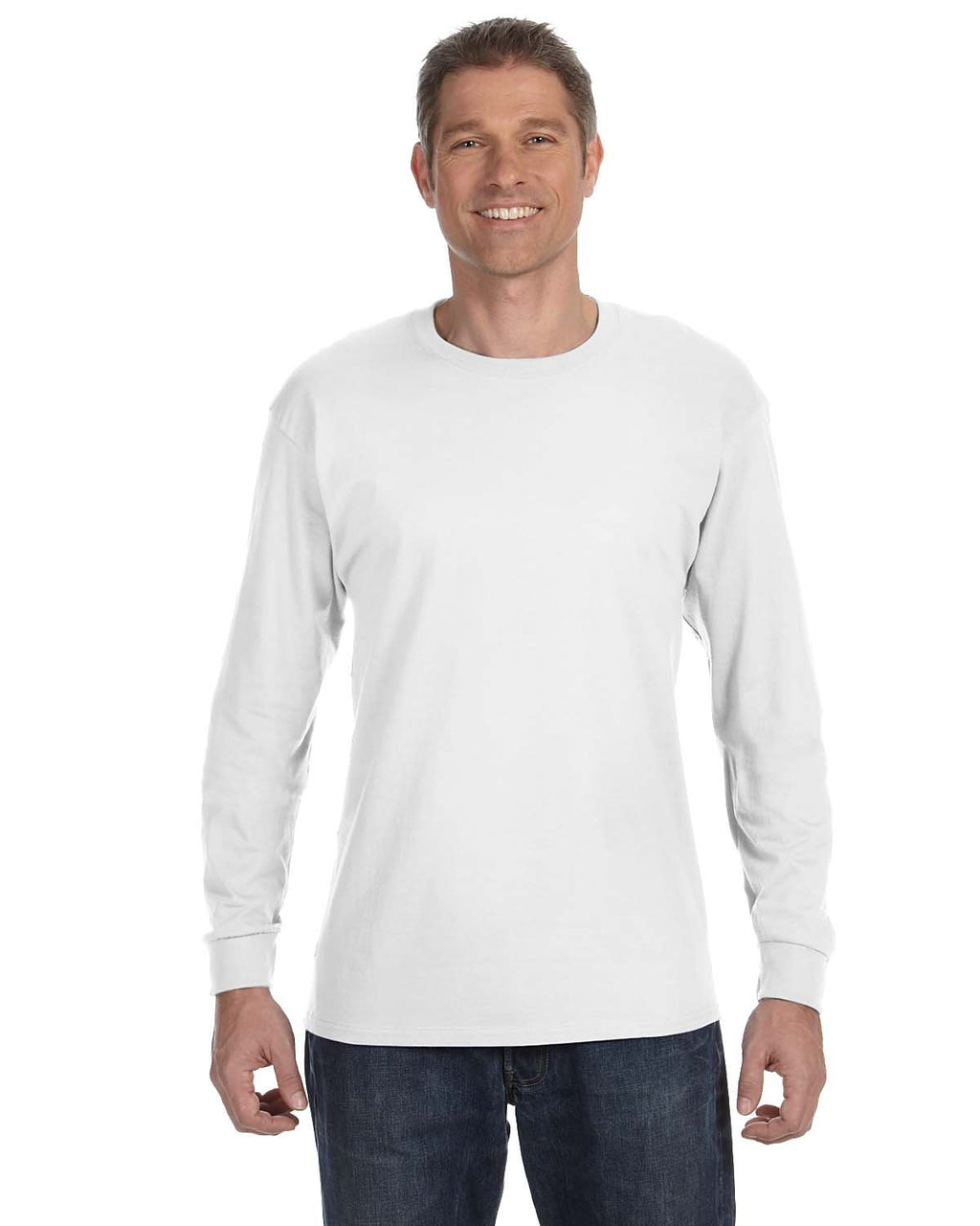 Unisex 61 oz Tagless Long-Sleeve T-Shirt - ASH - S(D0102H7K332)