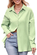 CB-COLEBROOK Oversized Textured Beach Summer Shirt for Women | Shirt for Women Stylish Western | Women Long Shirt Top | Women Ca