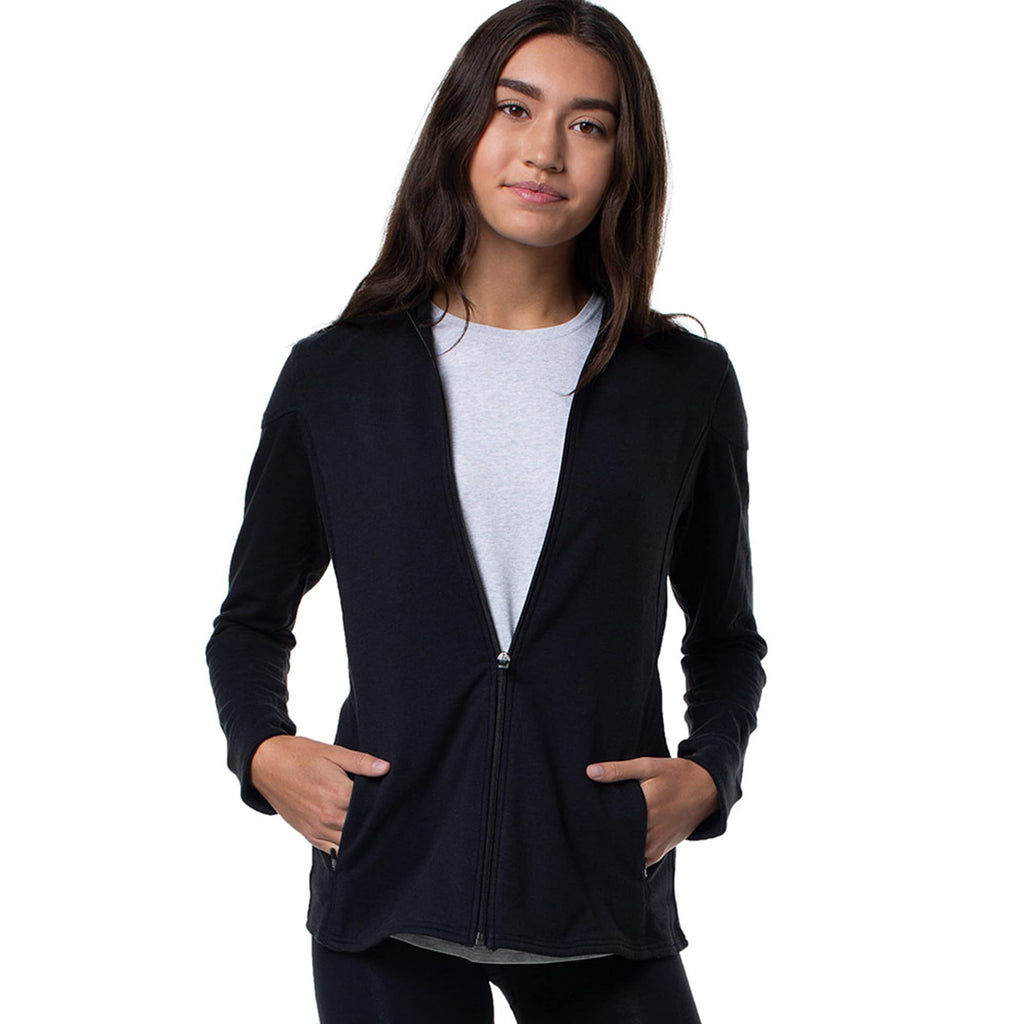 Bamboo Jacket - Black by Cariloha for Women - 1 Pc Jacket (XS)