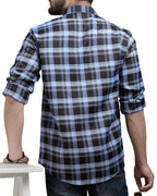 Noble Monk MenS Regular Fit Shirt | Checkered | Full Sleeves | Casual Shirt For Men