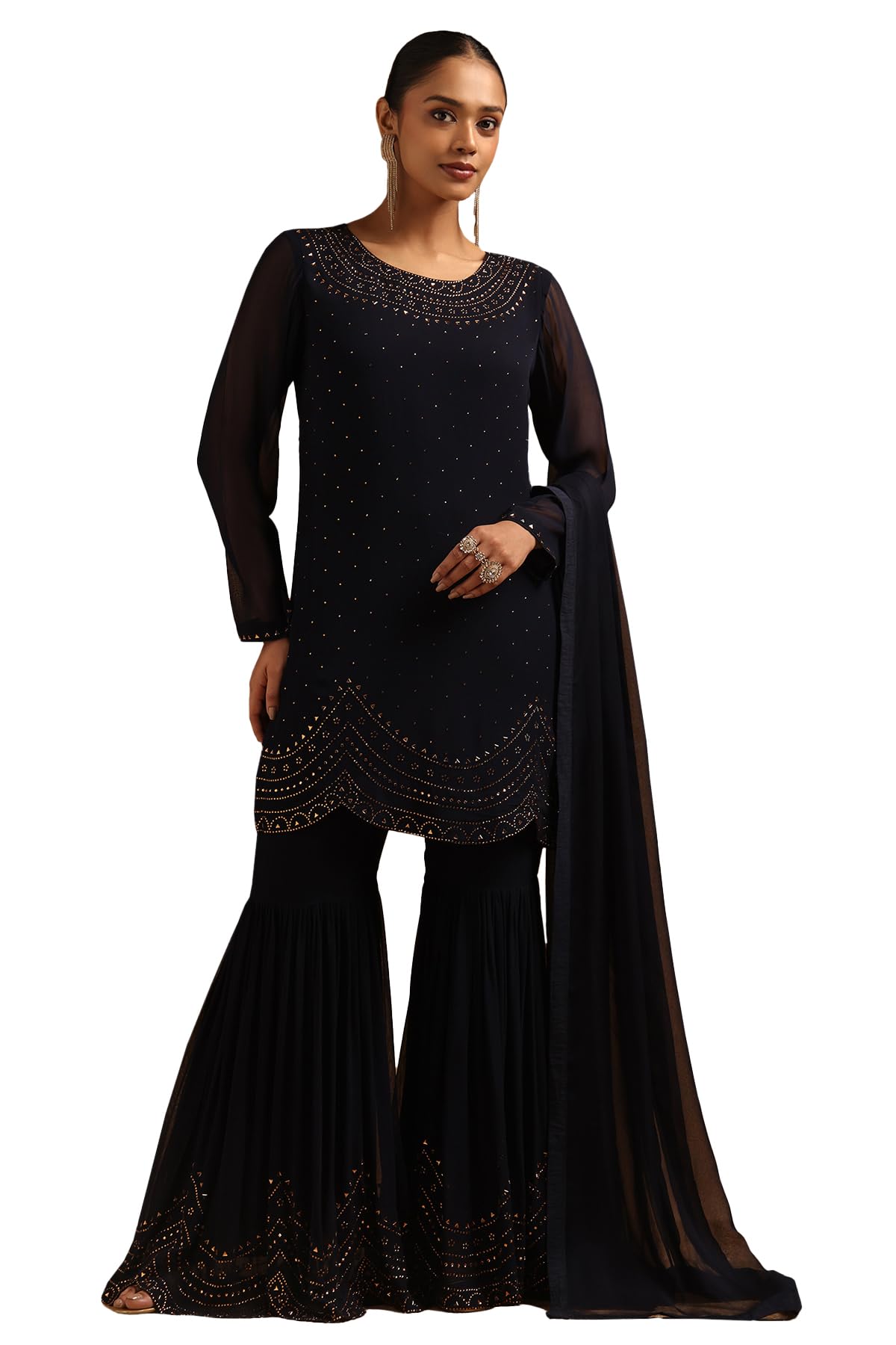 Soch Women Georgette Embellished Dupatta