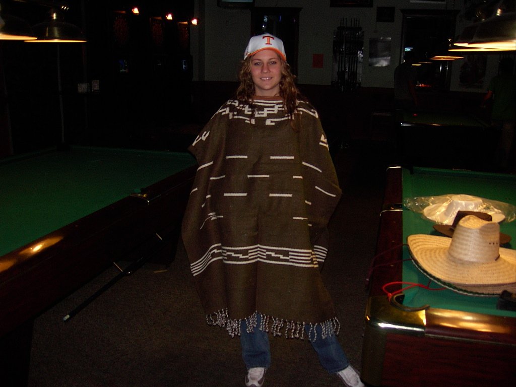 Sharpshooter Clint Eastwood Spaghetti Western Original Pattern 100% Wool Poncho w Leather Hat