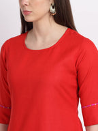 Anni Designer Women'S Cotton Blend Straight Kurta With Pant & Dupatta (Gubghat)