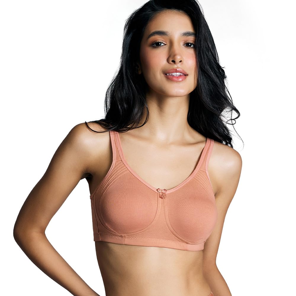 Nykd (Nyb169 Cotton Anti Microbial Non Padded & Non Wired Side Support Shaper Bra For Women | Full Coverage Bra With Detailed Co