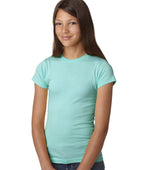 girls Fine Jersey T-Shirt - AQUA - XS(D0102H7DYBX)