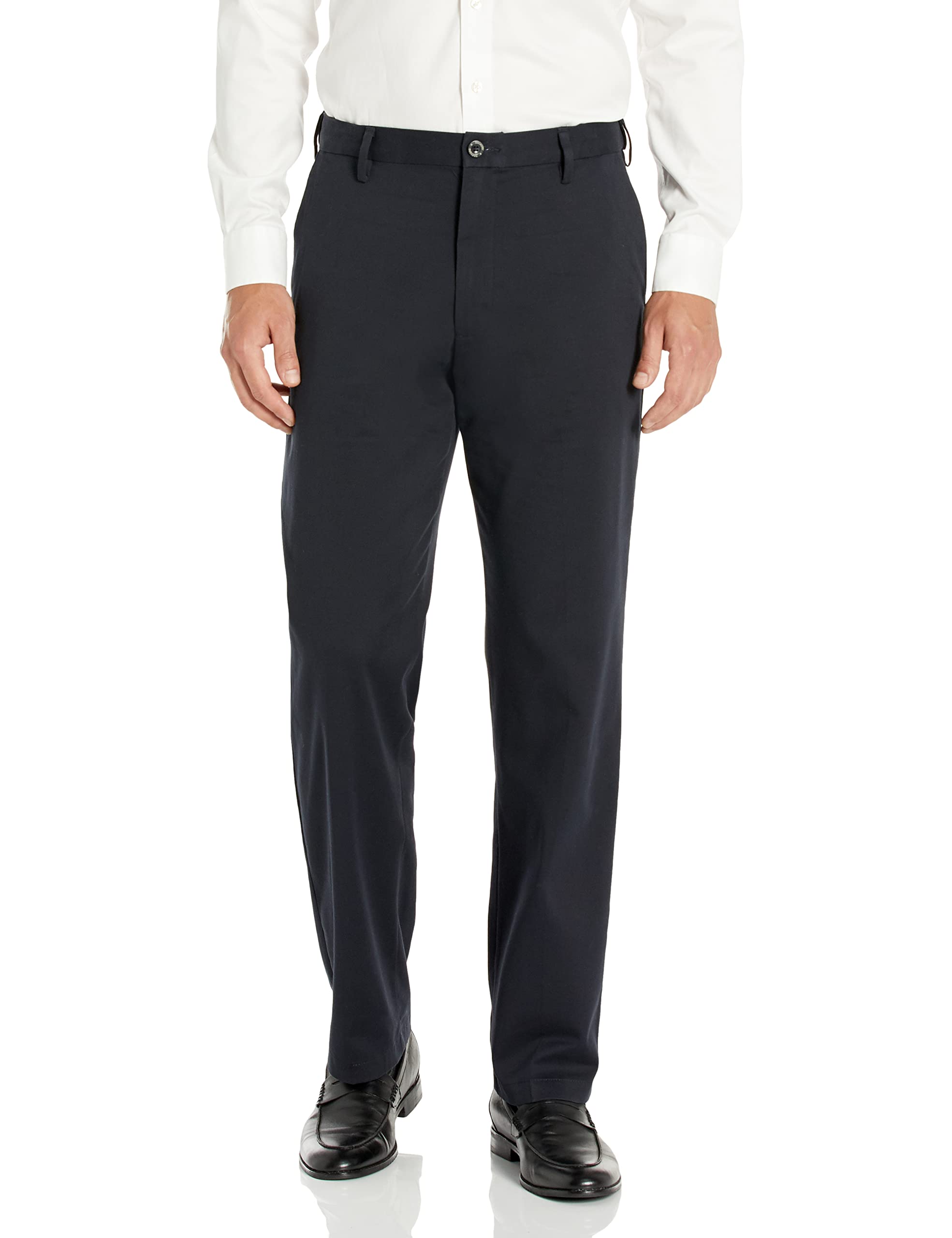 Dockers Men's Relaxed Fit Comfort Khaki Pants, Navy, 36W x 32L