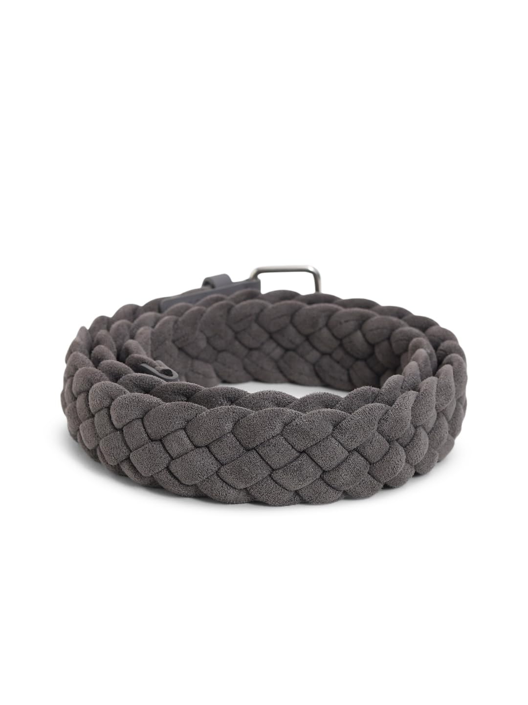 Jack & Jones Dark Grey Braided Belt 36