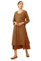 Soch Women Brown Rayon Embroidered Kurta