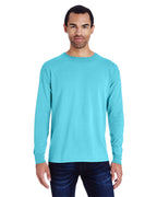 Unisex garment-Dyed Long-Sleeve T-Shirt - BLAcK - S(D0102H7DEg6)