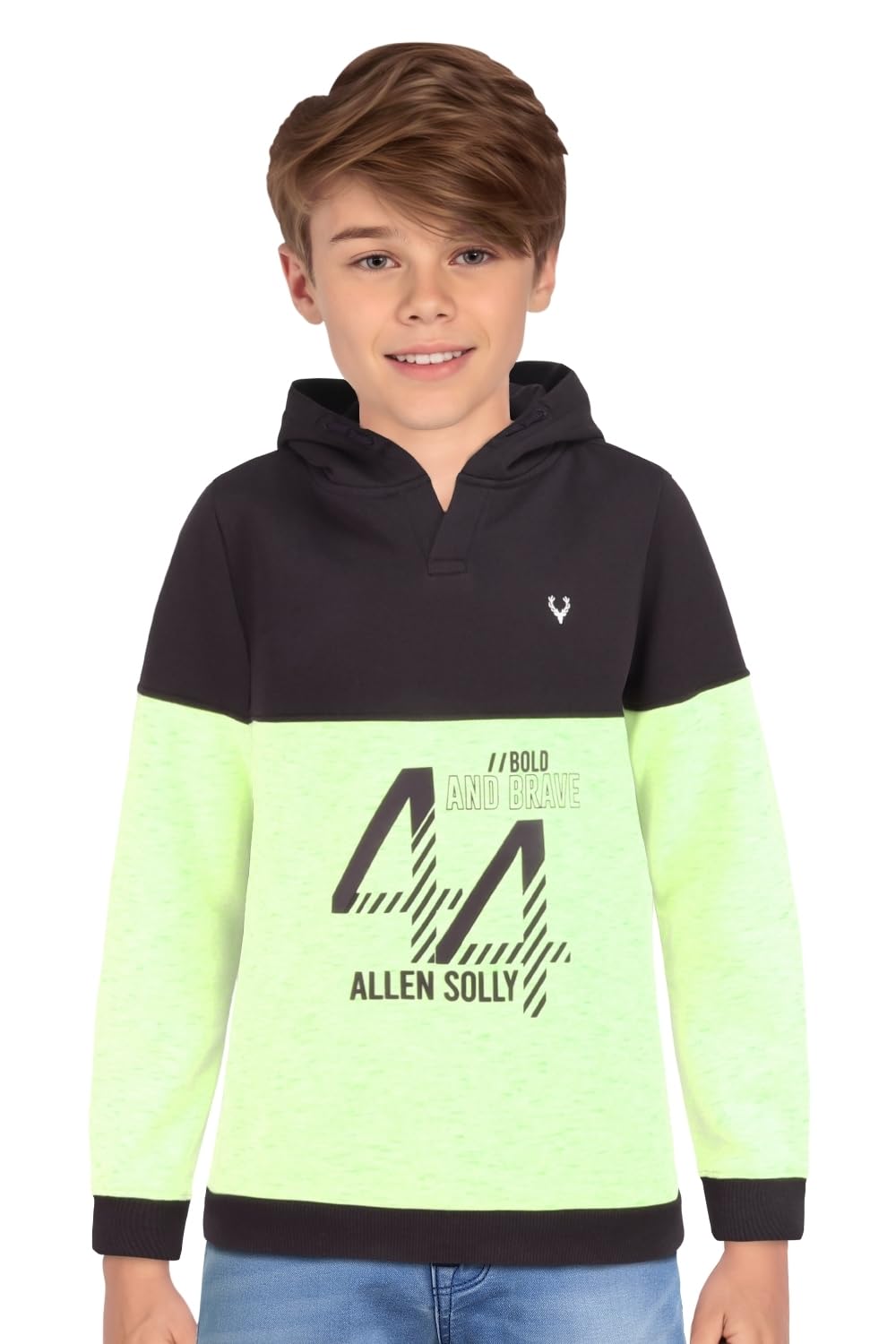 Allen Solly Boys Regular Fit Cotton Hooded Hoodie