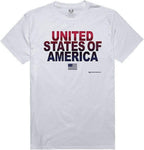 Graphic Tee, U.States America, White, 2X
