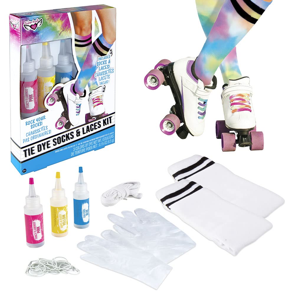 Fashion Angels Tie Dye Socks & Laces Kit