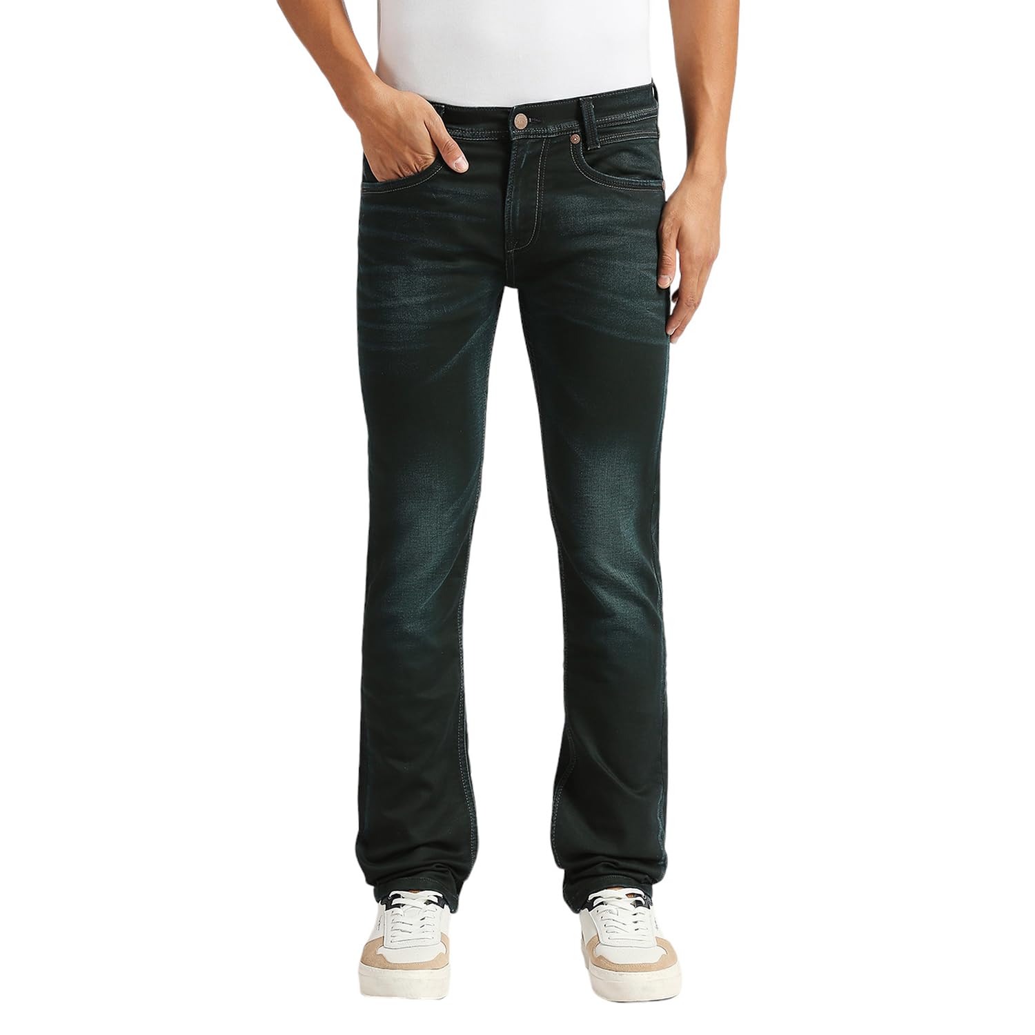 Pepe Jeans MenS Slim Jeans (Pm207772A193_Dark Green Used_Tinted Blue
