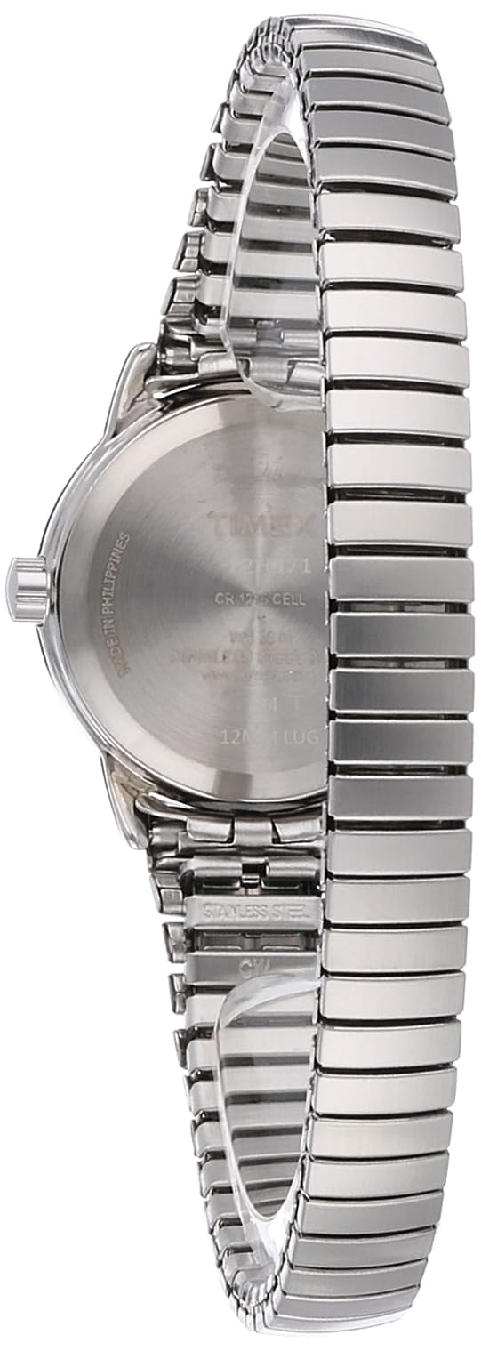 Timex Women's T2H371 Quartz Easy Reader Watch with White Dial Analogue Display and Silver Stainless Steel Bracelet Women's