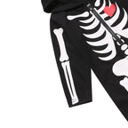 LENSOUS Baby Boy's Skeleton Halloween Costume Long Sleeve Hoodie (0-3 Months, Black01)