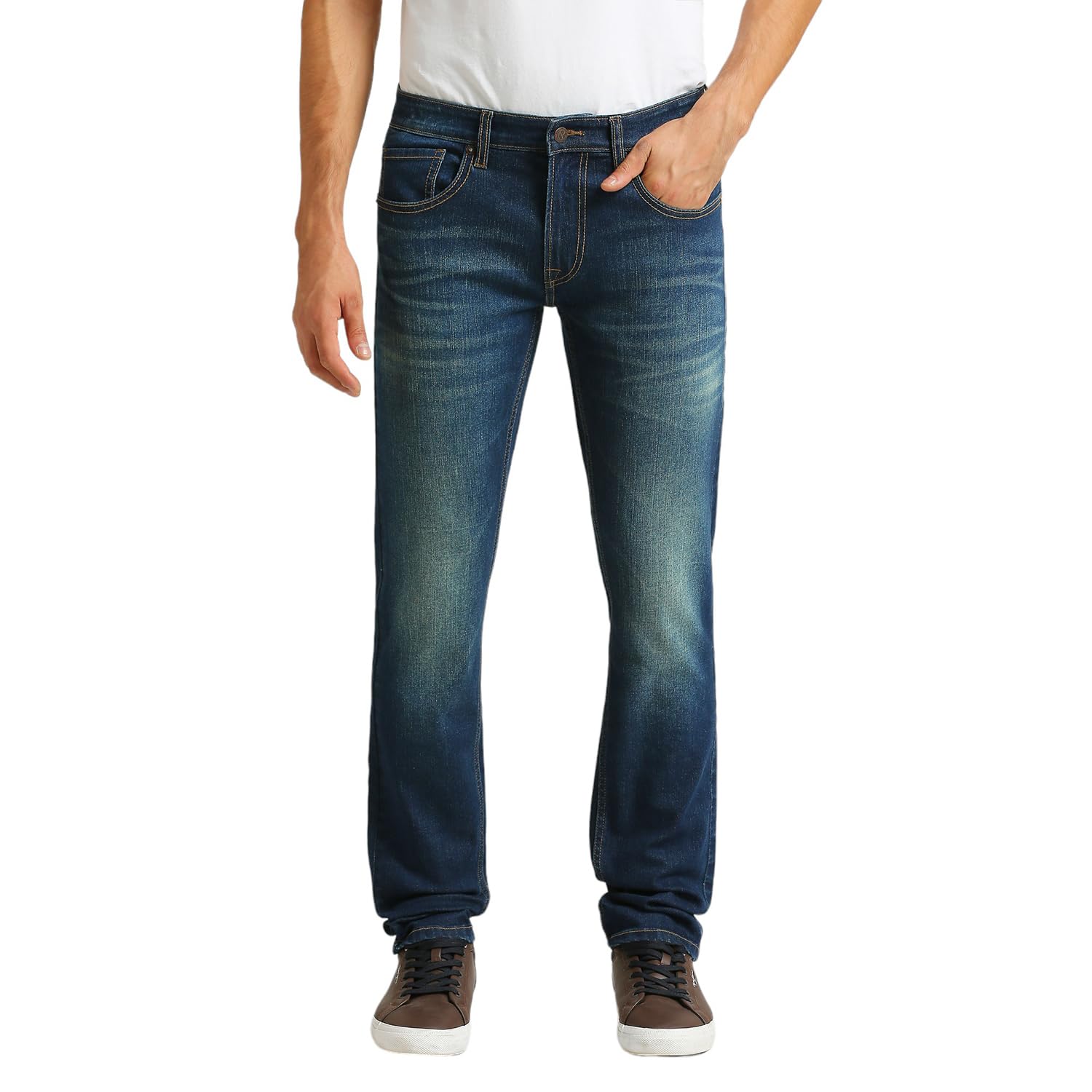 Pepe Jeans MenS Slim Jeans (Pm207949A193_Green Used Tint Blue, Mid Rise, 32