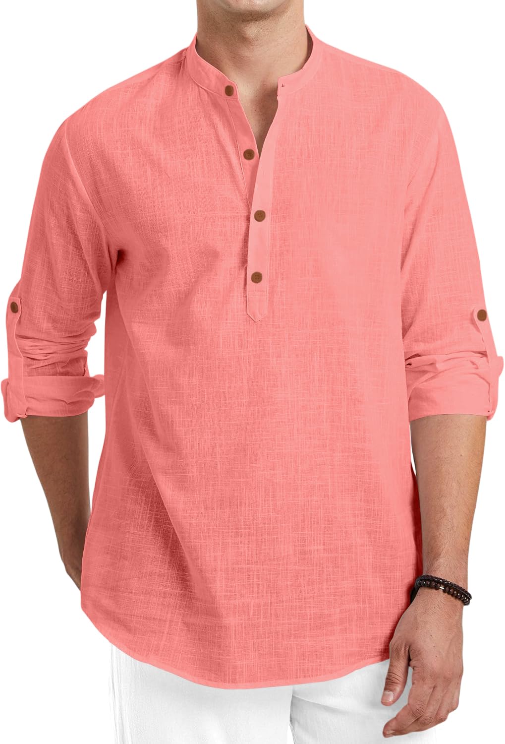 ROYALSCOUT Mens Cotton Blend Full Sleeve Short Kurta Perfect for Traditional Gatherings, Casual Outings, or Everyday Ethnic Wea