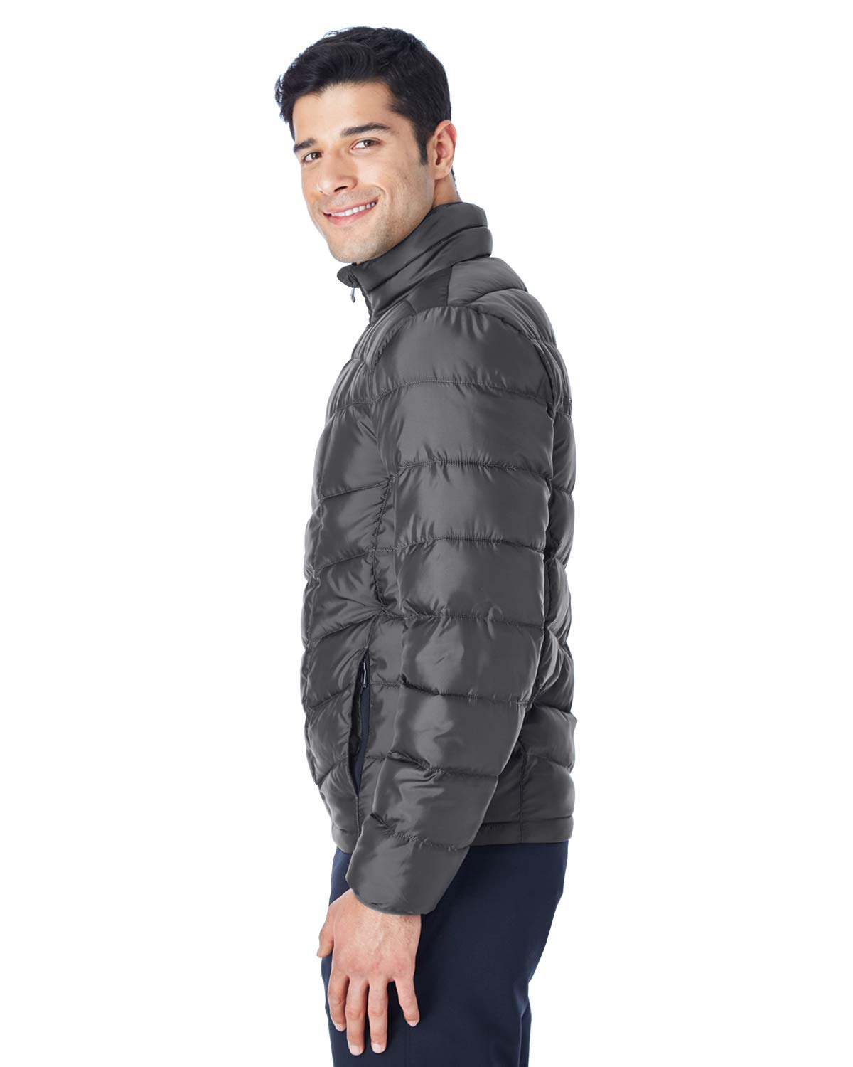 Mens Pelmo Insulated Puffer Jacket - BLAcK RED - S(D0102H7YF4J)