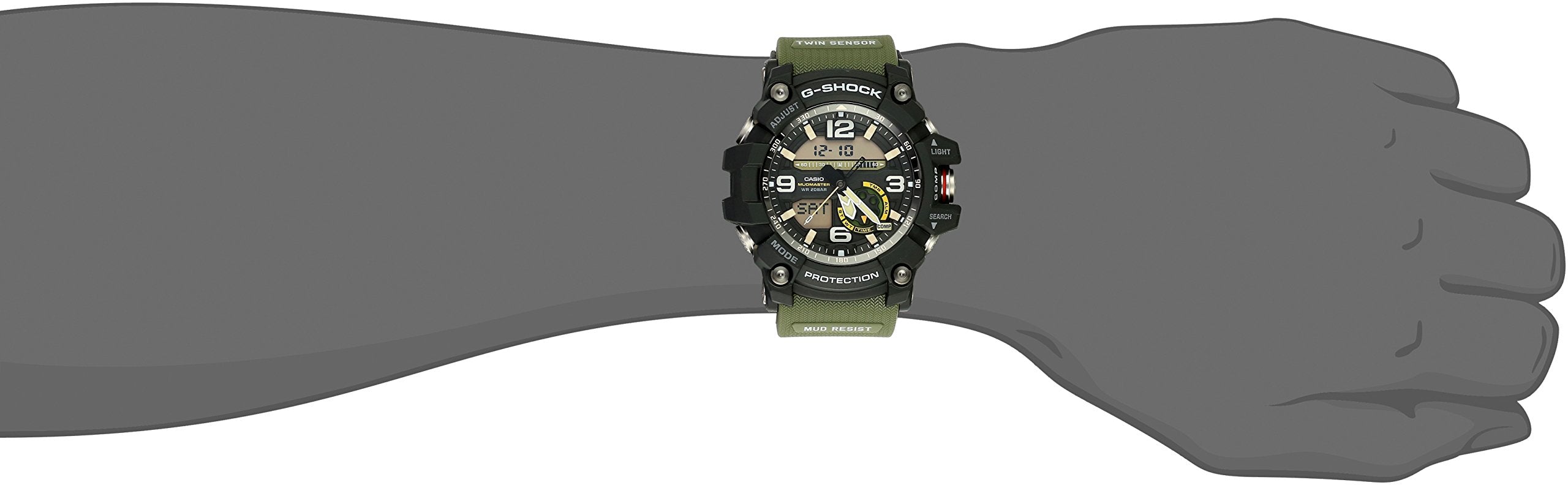 Casio Mens GG-1000-1A3CR Mudmaster G-SHOCK Quartz Casual Watch, Green
